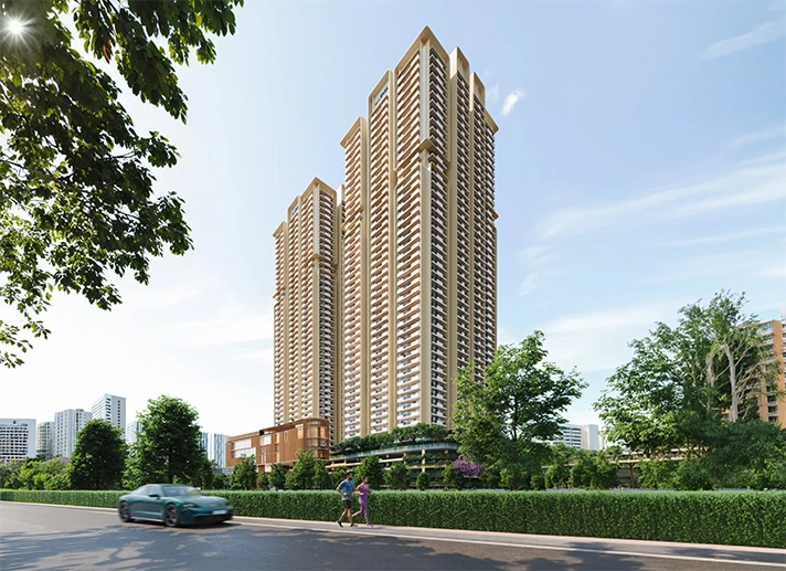 Marvel's towers and clubhouse seen from the 200 ft road